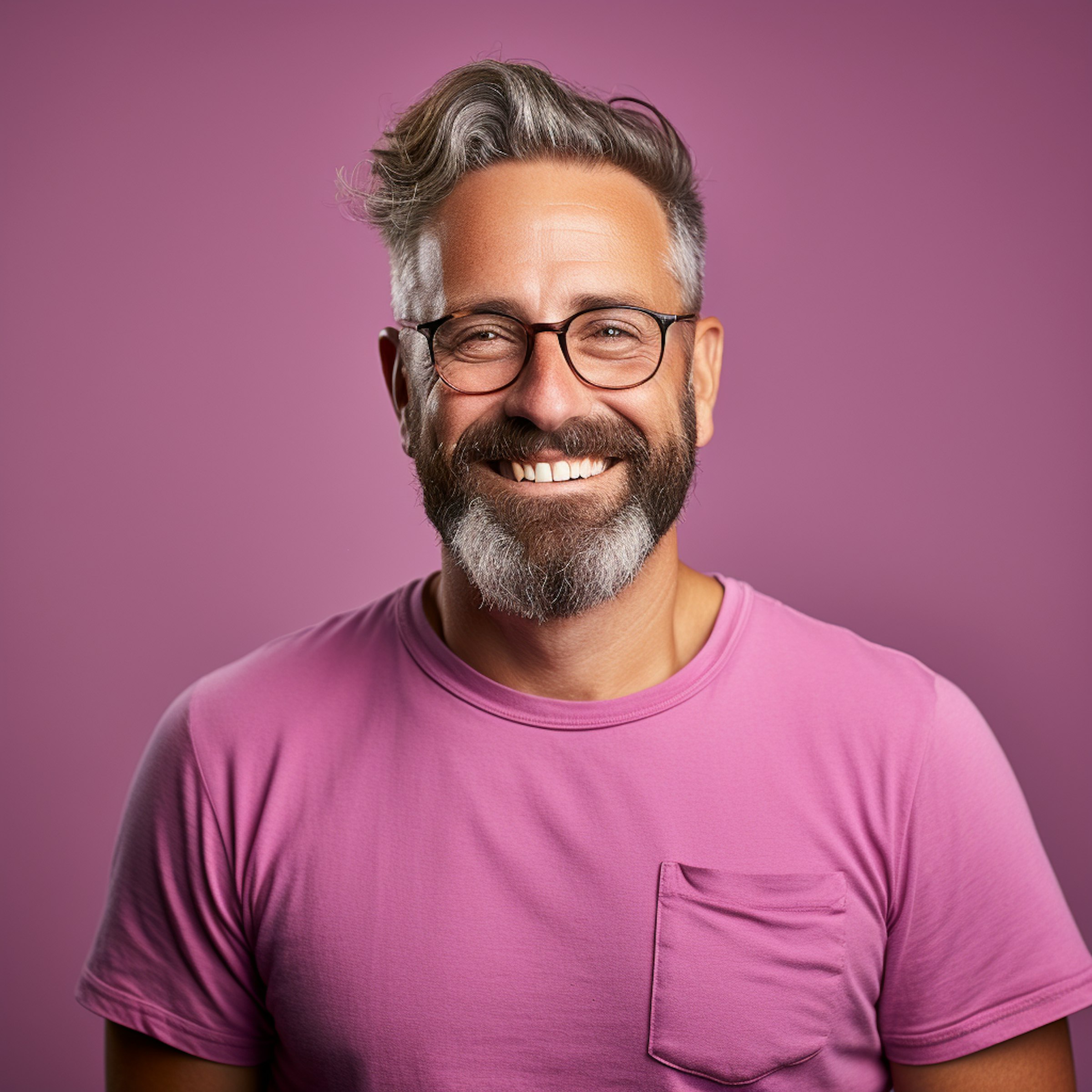Portrait of a man with glasses and beard