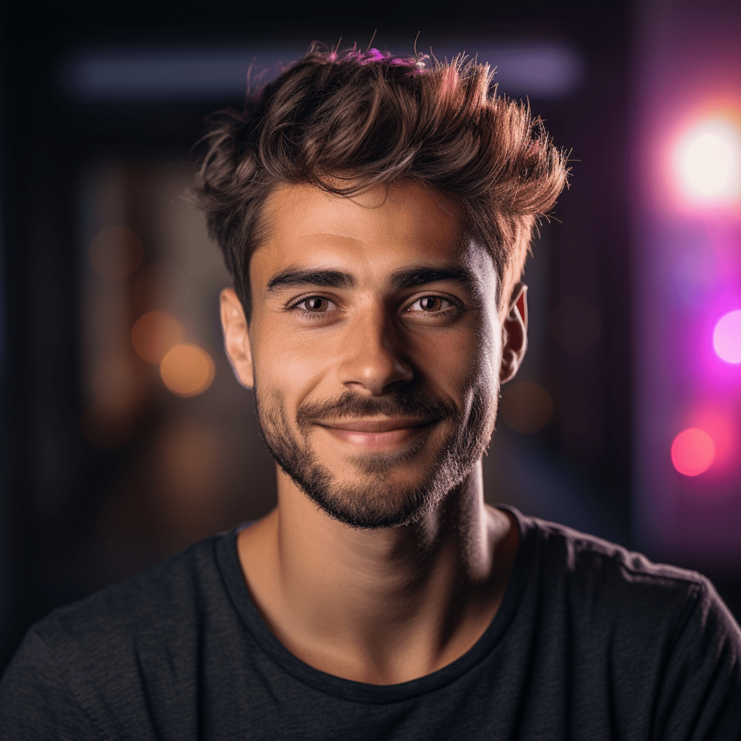 Portrait of a young man with beard